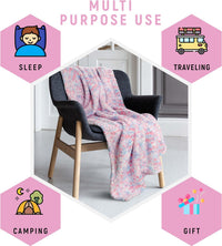 Colourful Super Soft Kids Rainbow Blanket Large Thick Teddy Fleece Throw for Snuggling and Home Decor Ideal Gift for Birthdays and Holidays 130 x 180 cm by OLIVIA ROCCO RAINBOW Throw