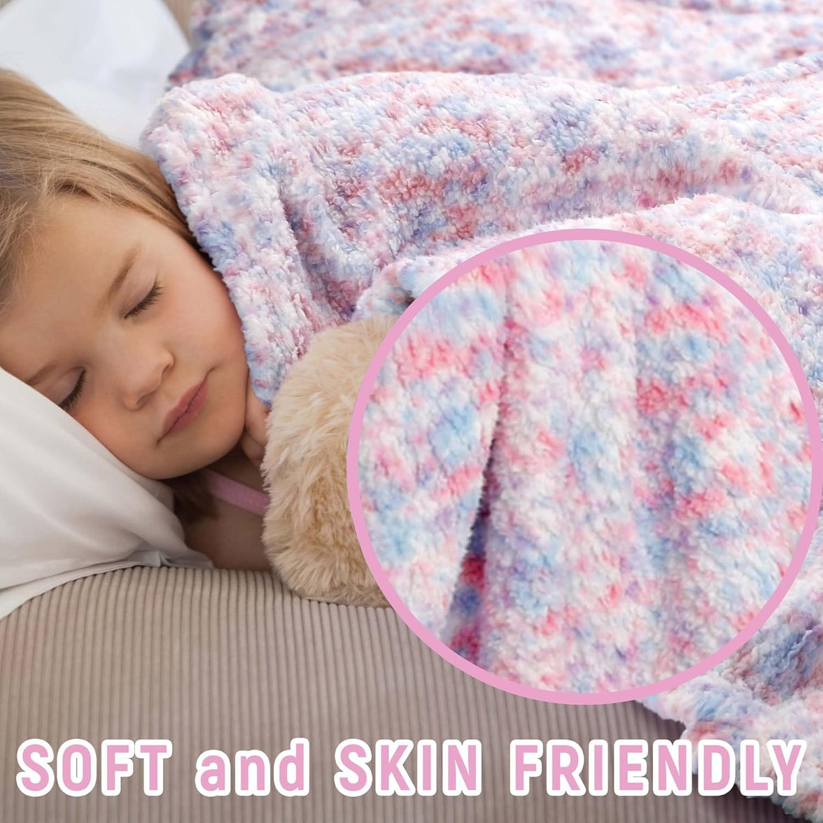 Colourful Super Soft Kids Rainbow Blanket Large Thick Teddy Fleece Throw for Snuggling and Home Decor Ideal Gift for Birthdays and Holidays 130 x 180 cm by OLIVIA ROCCO RAINBOW Throw