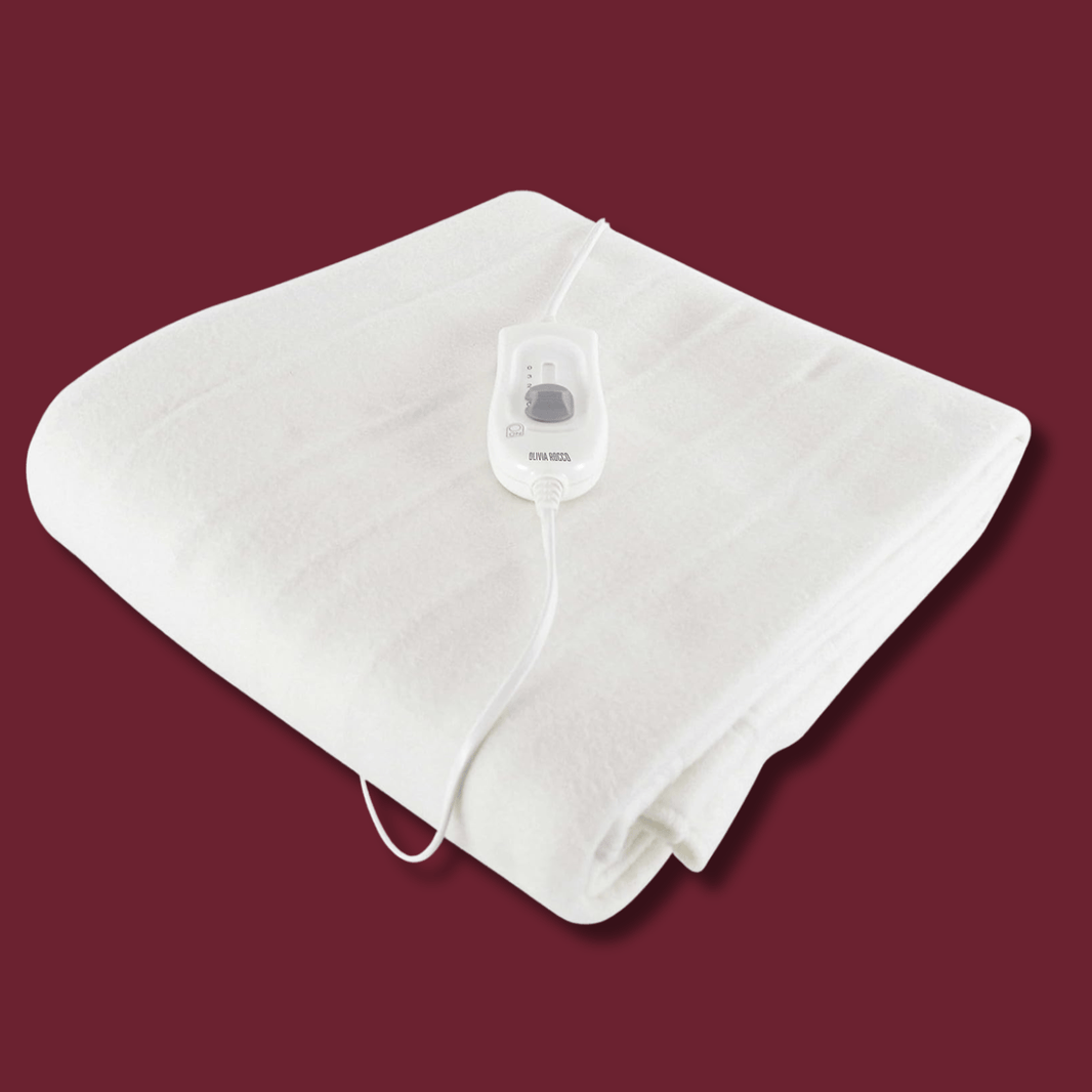 Ultra Soft Electric Heated Underblanket with with Adjustable Heat Settings & Overheat Protection in Single Double King Sizes by OLIVIA ROCCO Throw