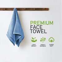 Belmont Viscose Stripe Blue Towels 100% Cotton Hotel Quality Super Absorbent 10 Piece Bale Set, 4 Hand Towel & 12 Face Cloths by OLIVIA ROCCO Towels