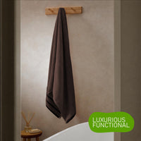 Belmont Viscose Stripe Brown Towels 100% Cotton Hotel Quality Super Absorbent 10 Piece Bale Set, 4 Hand Towel & 12 Face Cloths by OLIVIA ROCCO Towels