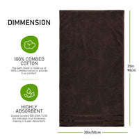 Belmont Viscose Stripe Brown Towels 100% Cotton Hotel Quality Super Absorbent 10 Piece Bale Set, 4 Hand Towel & 12 Face Cloths by OLIVIA ROCCO Towels
