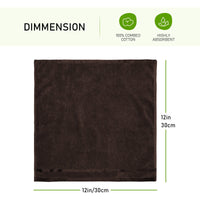 Belmont Viscose Stripe Brown Towels 100% Cotton Hotel Quality Super Absorbent 10 Piece Bale Set, 4 Hand Towel & 12 Face Cloths by OLIVIA ROCCO Towels