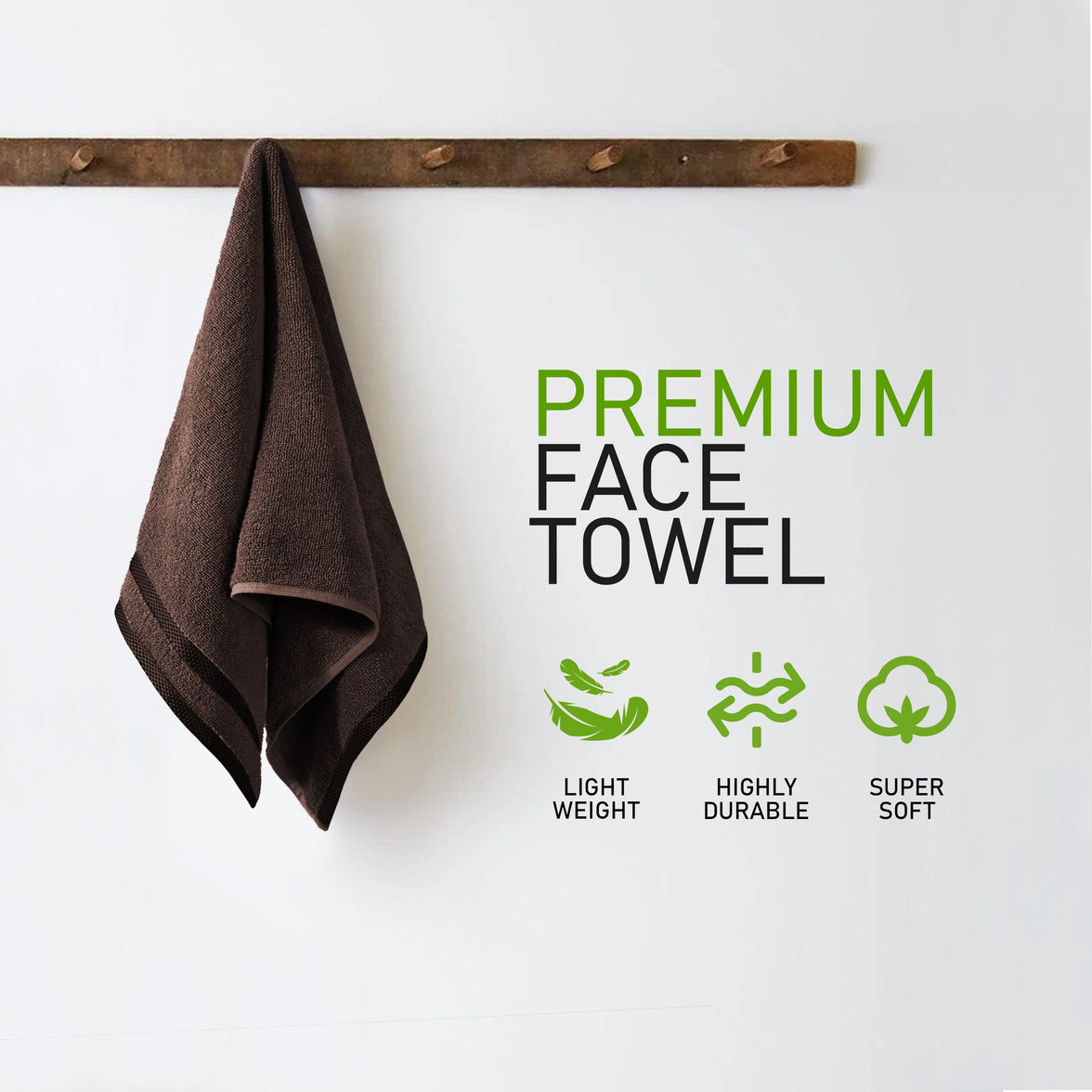 Belmont Viscose Stripe Brown Towels 100% Cotton Hotel Quality Super Absorbent 10 Piece Bale Set, 4 Hand Towel & 12 Face Cloths by OLIVIA ROCCO Towels