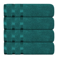 Belmont Viscose Stripe Jade Green Towels 100% Cotton Hotel Quality Super Absorbent 10 Piece Bale Set, 4 Hand Towel & 12 Face Cloths by OLIVIA ROCCO 4 PK HAND TOWEL / JADE GREEN Towels