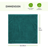Belmont Viscose Stripe Jade Green Towels 100% Cotton Hotel Quality Super Absorbent 10 Piece Bale Set, 4 Hand Towel & 12 Face Cloths by OLIVIA ROCCO Towels