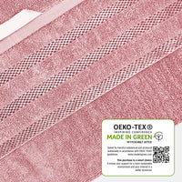 Belmont Viscose Stripe Pink Towels 100% Cotton Hotel Quality Super Absorbent 10 Piece Bale Set, 4 Hand Towel & 12 Face Cloths by OLIVIA ROCCO Towels