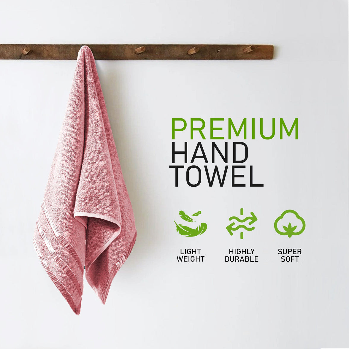 Belmont Viscose Stripe Pink Towels 100% Cotton Hotel Quality Super Absorbent 10 Piece Bale Set, 4 Hand Towel & 12 Face Cloths by OLIVIA ROCCO Towels