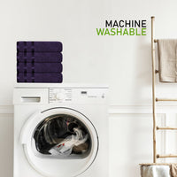 Belmont Viscose Stripe Purple Towels 100% Cotton Hotel Quality Super Absorbent 10 Piece Bale Set, 4 Hand Towel & 12 Face Cloths by OLIVIA ROCCO Towels