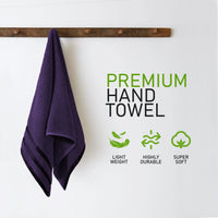 Belmont Viscose Stripe Purple Towels 100% Cotton Hotel Quality Super Absorbent 10 Piece Bale Set, 4 Hand Towel & 12 Face Cloths by OLIVIA ROCCO Towels
