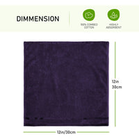 Belmont Viscose Stripe Purple Towels 100% Cotton Hotel Quality Super Absorbent 10 Piece Bale Set, 4 Hand Towel & 12 Face Cloths by OLIVIA ROCCO Towels
