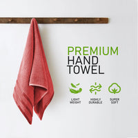 Belmont Viscose Stripe Red Towels 100% Cotton Hotel Quality Super Absorbent 10 Piece Bale Set, 4 Hand Towel & 12 Face Cloths by OLIVIA ROCCO Towels