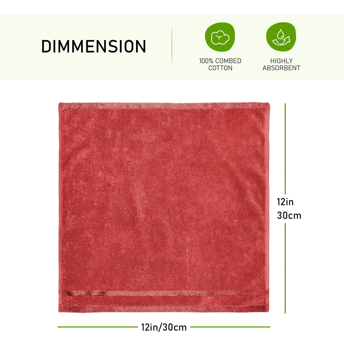 Belmont Viscose Stripe Red Towels 100% Cotton Hotel Quality Super Absorbent 10 Piece Bale Set, 4 Hand Towel & 12 Face Cloths by OLIVIA ROCCO Towels