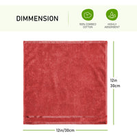 Belmont Viscose Stripe Red Towels 100% Cotton Hotel Quality Super Absorbent 10 Piece Bale Set, 4 Hand Towel & 12 Face Cloths by OLIVIA ROCCO Towels
