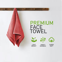 Belmont Viscose Stripe Red Towels 100% Cotton Hotel Quality Super Absorbent 10 Piece Bale Set, 4 Hand Towel & 12 Face Cloths by OLIVIA ROCCO Towels