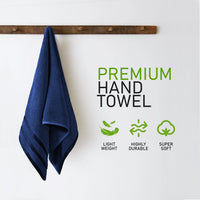 Belmont Viscose Stripe Royal Blue Towels 100% Cotton Hotel Quality Super Absorbent 10 Piece Bale Set, 4 Hand Towel & 12 Face Cloths by OLIVIA ROCCO Towels