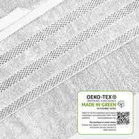 Belmont Viscose Stripe White Towels 100% Cotton Hotel Quality Super Absorbent 10 Piece Bale Set, 4 Hand Towel & 12 Face Cloths by OLIVIA ROCCO Towels