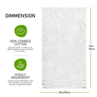 Belmont Viscose Stripe White Towels 100% Cotton Hotel Quality Super Absorbent 10 Piece Bale Set, 4 Hand Towel & 12 Face Cloths by OLIVIA ROCCO Towels