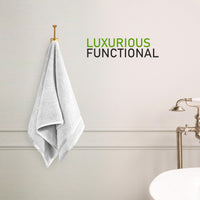 Belmont Viscose Stripe White Towels 100% Cotton Hotel Quality Super Absorbent 10 Piece Bale Set, 4 Hand Towel & 12 Face Cloths by OLIVIA ROCCO Towels