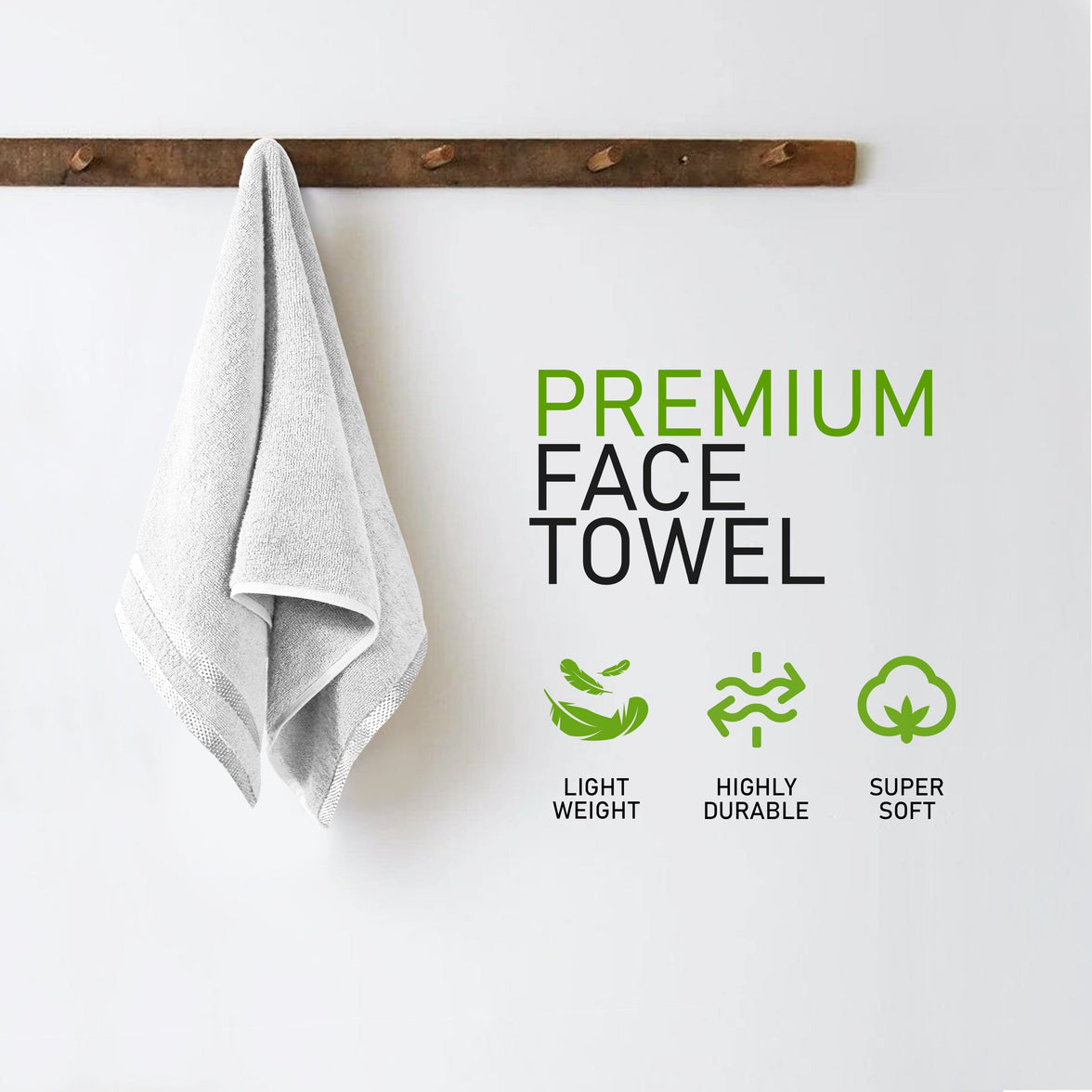Belmont Viscose Stripe White Towels 100% Cotton Hotel Quality Super Absorbent 10 Piece Bale Set, 4 Hand Towel & 12 Face Cloths by OLIVIA ROCCO Towels