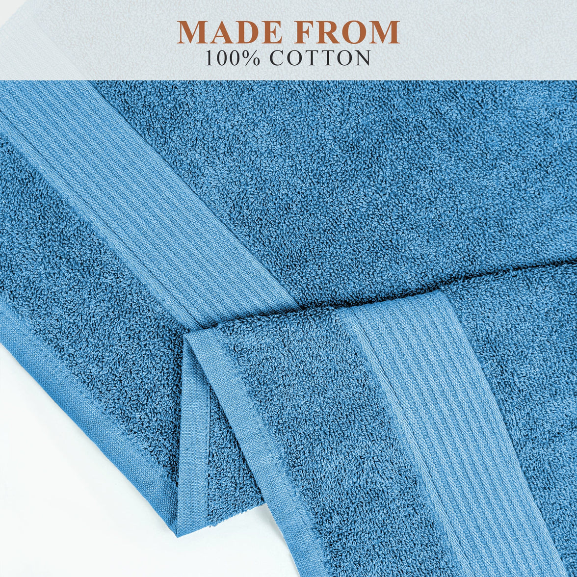 Rhodes Towel Aqua 100% Cotton Hotel Quality Soft Super Absorbent Hand Bath Towels, Sheets & Face Cloths by OLIVIA ROCCO Towels
