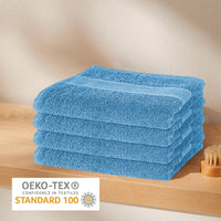 Rhodes Towel Aqua 100% Cotton Hotel Quality Soft Super Absorbent Hand Bath Towels, Sheets & Face Cloths by OLIVIA ROCCO Towels