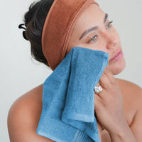 Rhodes Towel Aqua 100% Cotton Hotel Quality Soft Super Absorbent Hand Bath Towels, Sheets & Face Cloths by OLIVIA ROCCO Towels