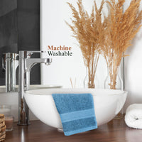 Rhodes Towel Aqua 100% Cotton Hotel Quality Soft Super Absorbent Hand Bath Towels, Sheets & Face Cloths by OLIVIA ROCCO Towels
