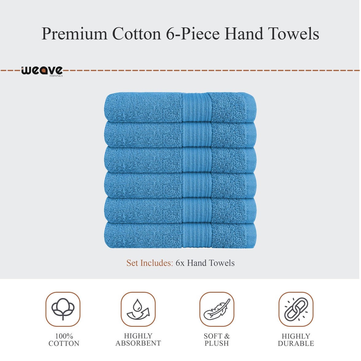 Rhodes Towel Aqua 100% Cotton Hotel Quality Soft Super Absorbent Hand Bath Towels, Sheets & Face Cloths by OLIVIA ROCCO Towels