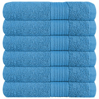 Rhodes Towel Aqua 100% Cotton Hotel Quality Soft Super Absorbent Hand Bath Towels, Sheets & Face Cloths by OLIVIA ROCCO 6 PACK HAND TOWELS / AQUA Towels