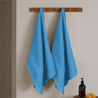 Rhodes Towel Aqua 100% Cotton Hotel Quality Soft Super Absorbent Hand Bath Towels, Sheets & Face Cloths by OLIVIA ROCCO Towels