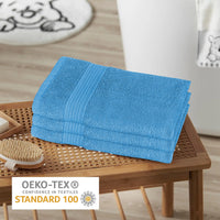 Rhodes Towel Aqua 100% Cotton Hotel Quality Soft Super Absorbent Hand Bath Towels, Sheets & Face Cloths by OLIVIA ROCCO Towels