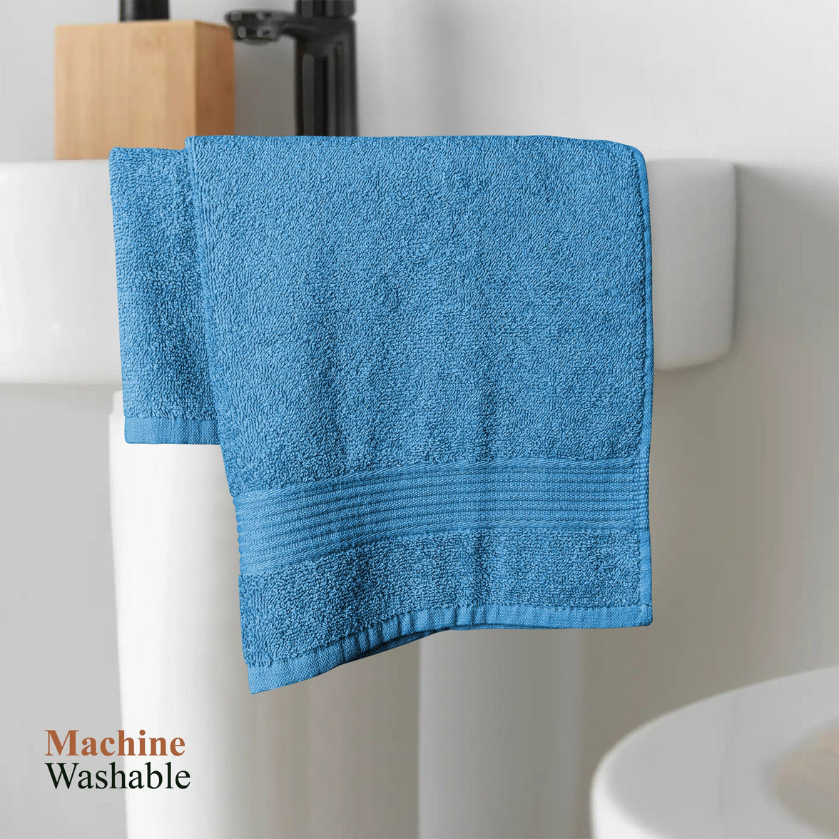 Rhodes Towel Aqua 100% Cotton Hotel Quality Soft Super Absorbent Hand Bath Towels, Sheets & Face Cloths by OLIVIA ROCCO Towels