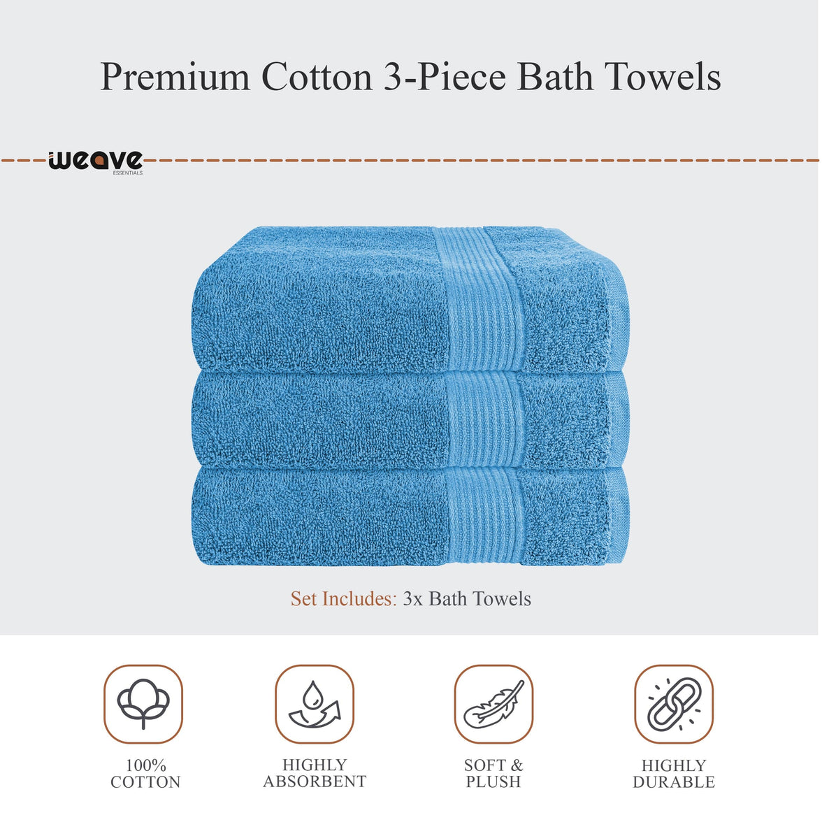 Rhodes Towel Aqua 100% Cotton Hotel Quality Soft Super Absorbent Hand Bath Towels, Sheets & Face Cloths by OLIVIA ROCCO Towels
