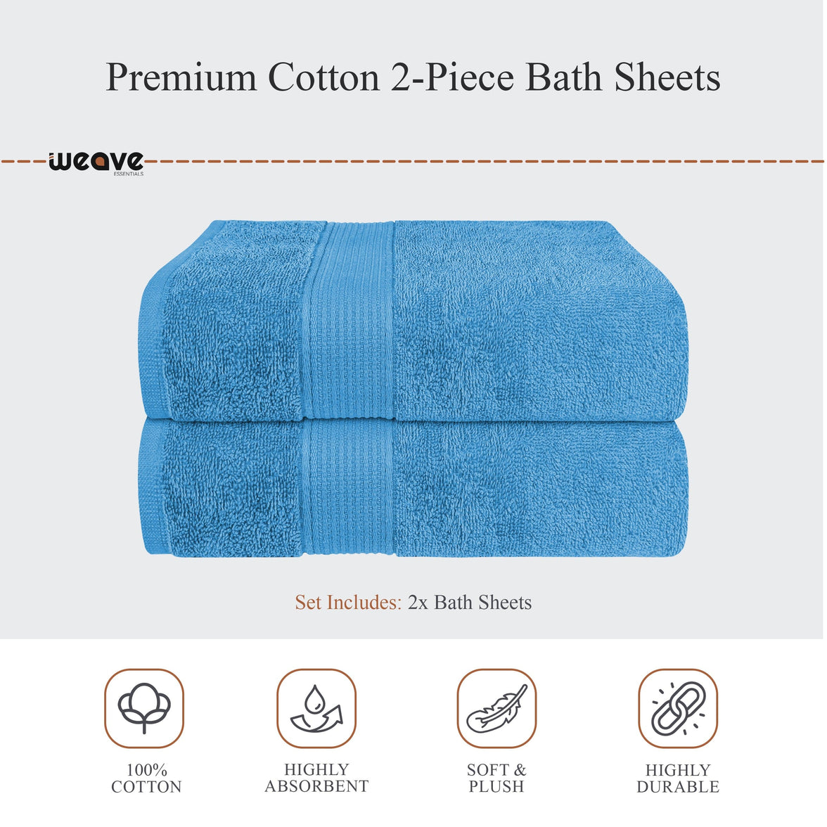Rhodes Towel Aqua 100% Cotton Hotel Quality Soft Super Absorbent Hand Bath Towels, Sheets & Face Cloths by OLIVIA ROCCO Towels