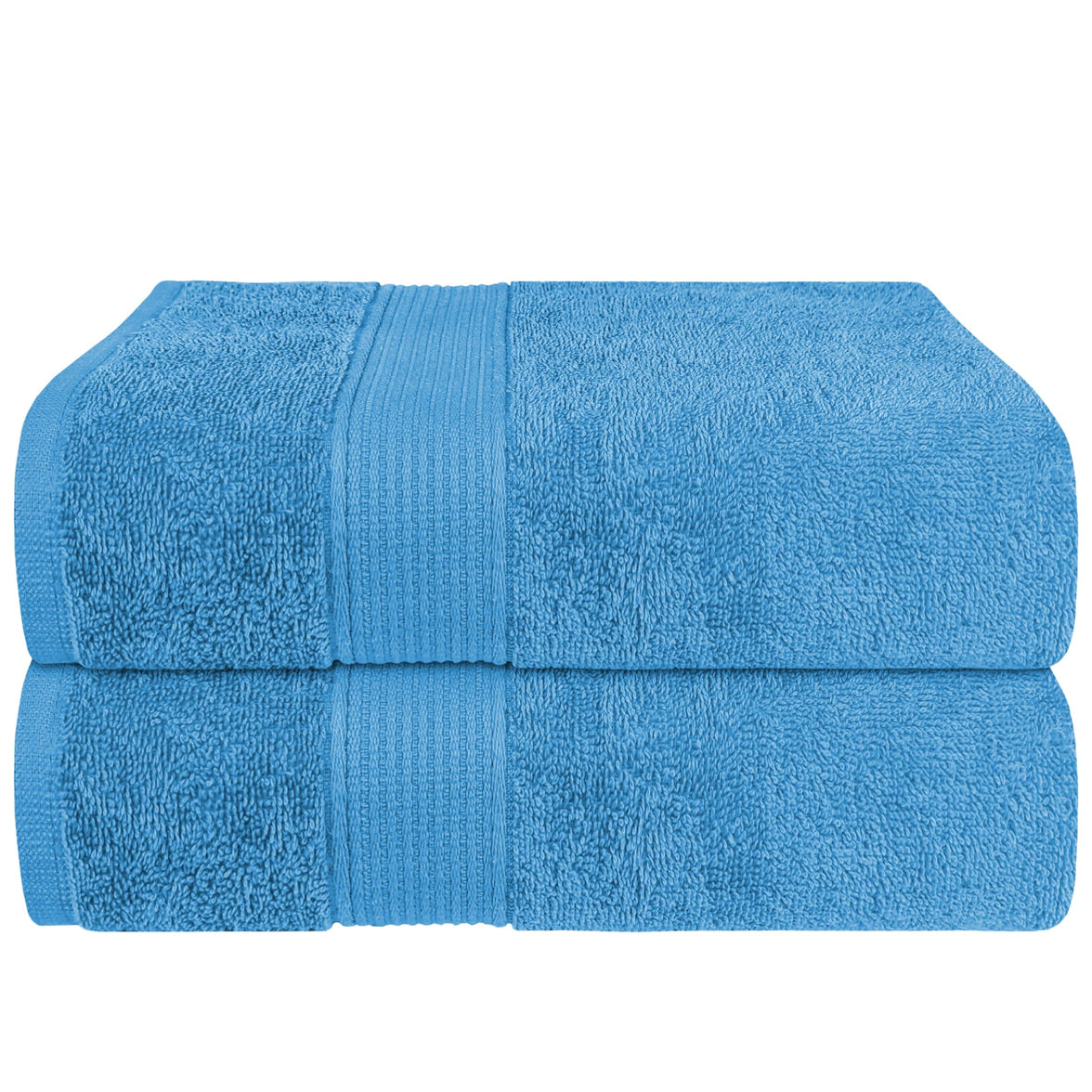 Rhodes Towel Aqua 100% Cotton Hotel Quality Soft Super Absorbent Hand Bath Towels, Sheets & Face Cloths by OLIVIA ROCCO 2 PACK BATH SHEETS / AQUA Towels