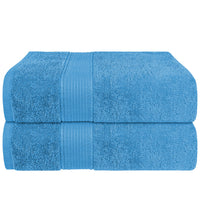Rhodes Towel Aqua 100% Cotton Hotel Quality Soft Super Absorbent Hand Bath Towels, Sheets & Face Cloths by OLIVIA ROCCO 2 PACK BATH SHEETS / AQUA Towels
