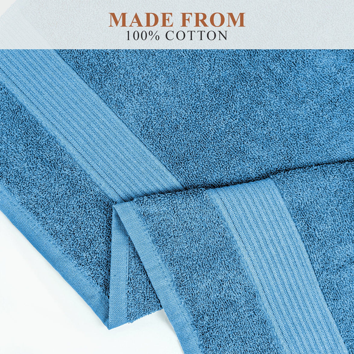 Rhodes Towel Aqua 100% Cotton Hotel Quality Soft Super Absorbent Hand Bath Towels, Sheets & Face Cloths by OLIVIA ROCCO Towels