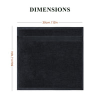 Rhodes Towel Black 100% Cotton Hotel Quality Soft Super Absorbent Hand Bath Towels, Sheets & Face Cloths by OLIVIA ROCCO Towels