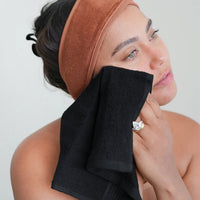 Rhodes Towel Black 100% Cotton Hotel Quality Soft Super Absorbent Hand Bath Towels, Sheets & Face Cloths by OLIVIA ROCCO Towels