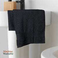 Rhodes Towel Black 100% Cotton Hotel Quality Soft Super Absorbent Hand Bath Towels, Sheets & Face Cloths by OLIVIA ROCCO Towels
