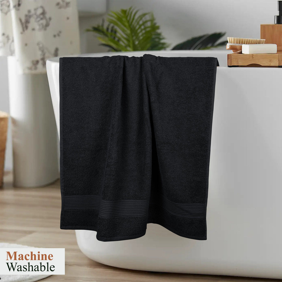 Rhodes Towel Black 100% Cotton Hotel Quality Soft Super Absorbent Hand Bath Towels, Sheets & Face Cloths by OLIVIA ROCCO Towels