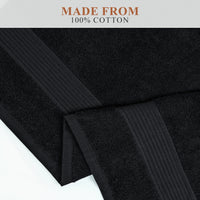 Rhodes Towel Black 100% Cotton Hotel Quality Soft Super Absorbent Hand Bath Towels, Sheets & Face Cloths by OLIVIA ROCCO Towels