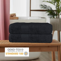 Rhodes Towel Black 100% Cotton Hotel Quality Soft Super Absorbent Hand Bath Towels, Sheets & Face Cloths by OLIVIA ROCCO Towels