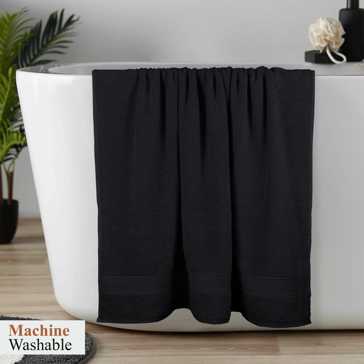 Rhodes Towel Black 100% Cotton Hotel Quality Soft Super Absorbent Hand Bath Towels, Sheets & Face Cloths by OLIVIA ROCCO Towels
