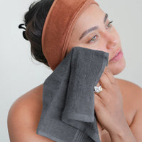 Rhodes Towel Grey 100% Cotton Hotel Quality Soft Super Absorbent Hand Bath Towels, Sheets & Face Cloths by OLIVIA ROCCO Towels