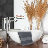 Rhodes Towel Grey 100% Cotton Hotel Quality Soft Super Absorbent Hand Bath Towels, Sheets & Face Cloths by OLIVIA ROCCO Towels