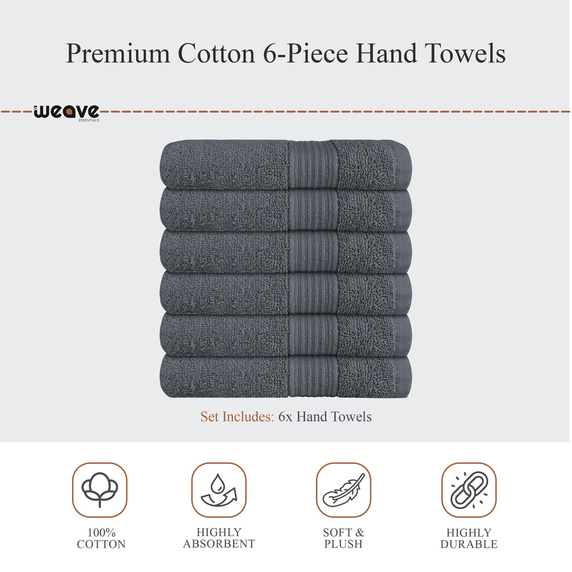 Rhodes Towel Grey 100% Cotton Hotel Quality Soft Super Absorbent Hand Bath Towels, Sheets & Face Cloths by OLIVIA ROCCO Towels