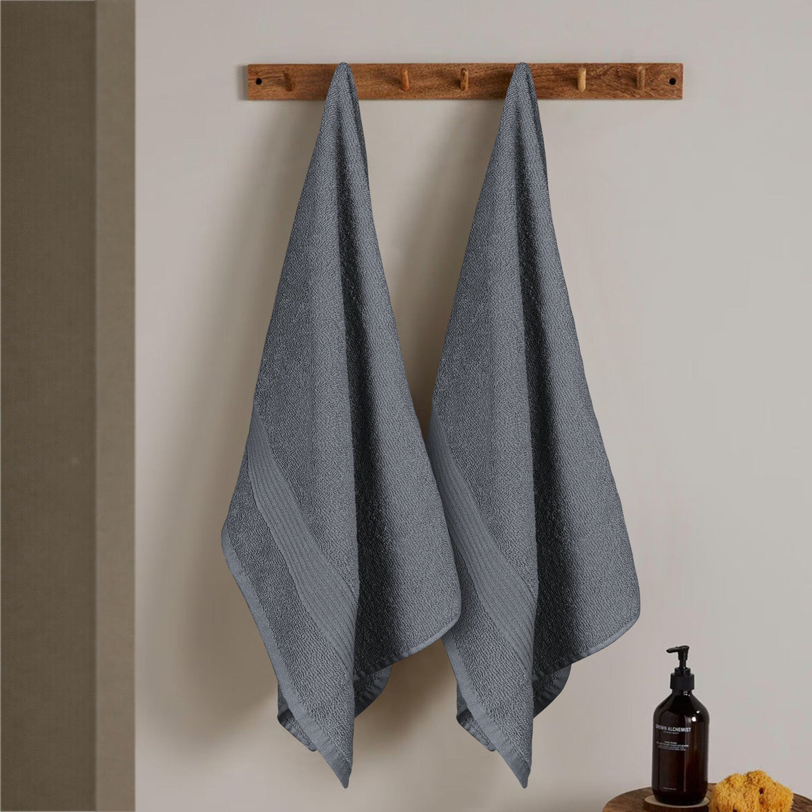 Rhodes Towel Grey 100% Cotton Hotel Quality Soft Super Absorbent Hand Bath Towels, Sheets & Face Cloths by OLIVIA ROCCO Towels