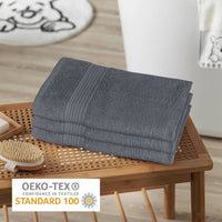 Rhodes Towel Grey 100% Cotton Hotel Quality Soft Super Absorbent Hand Bath Towels, Sheets & Face Cloths by OLIVIA ROCCO Towels